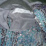 Abel the label NWT ASTR THE LABEL All Over Sequence Shoulder Pad Bodysuit Small Photo 4