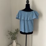 Girl Krazy ‎ Chambray Off the Shoulder Top. Size XS Photo 2