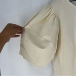 Eloquii Cream Puff Sleeve Ponte Knit Peplum Top NWT Size 18 Plus Photo 3