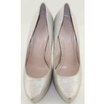 BCBGeneration BCBG Parade Silver Woven Fabric 5'' Classic Pumps Photo 1