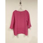 Ali Miles Shirt Womens Large Pink 3/4 Sleeve Textured Pullover Casual Tunic Top Photo 4