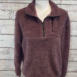 Wall Flower  Fleece 1/4 Zip Pullover Plum-Large Photo 2