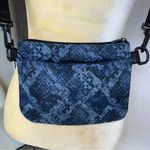 PINK - Victoria's Secret  Blue snakeskin print Crossbody Bag or belt bag Photo 4