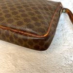 CELINE Brown Macadam Vintage Wristlet Clutch Pouch Photo 9