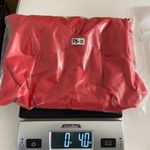 Loft NWOT  Women’s bright orange ruffle sleeve hem v-neck‎ cut blouse top medium Photo 5