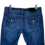 Vigoss Jeans Capri Cuffed 8” Mid Rise Flap Pockets Medium Blue Juniors Size 9 Photo 3