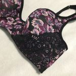 Jessica Simpson  Floral Lace Bra Purple Pink Underwire Full Coverage Women's 42C Photo 1