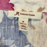 JM Collection  100% Linen Women’s Floral Button Down Size 16 Photo 8