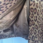 90s Vintage Susan Graver XL Womens Animal Print Satin Lined Button Blazer Coat Brown Photo 4
