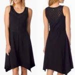 prAna Trixie Jersey Lace Sleeveless Dress Embroidered Black Small Photo 1