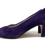 LARRY STUART vintage dark plum suede heels, made in Italy, size 7.5 Photo 4