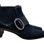 Brighton  Trevor Black Pull On‎ Fabric Leather Ankle Bootie - Size 7M Photo 0