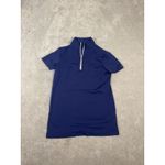 THE TAILORED SPORTSMAN 1/4 ZIP Navy Blue SHORT SLEEVE ICEFIL RIDING TOP SZ Small Photo 3