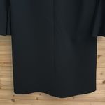 Lafayette 148 Size Medium V Neck Elbow Length Ruffle Sleeve Dress LBD Black Photo 8