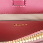 Michael Kors Laila Satchel Bag Small Mulberry MK Logo Print Adjustable Strap Photo 1