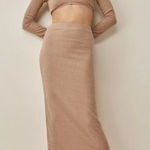 Reformation Shayne two piece midi skirt and crop top set Xsmall Photo 0