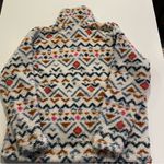 Eddie Bauer  1/4 Zip Up Collared Fleece Pull Over Size Large Aztec Southwest Photo 5