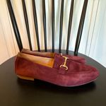 Joie  burgundy suede loafer flats with buckle size 9 Photo 4