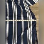 Indulge  Navy and White Striped Casual Dress Photo 2