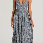 Windsor Blue & White Floral Maxi Dress Size Small Photo 0