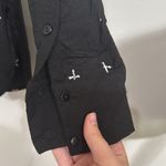 Cowgirl Hardwear Black Button Down Long Sleeve Shirt Silver Cross Pattern sz XL Photo 5