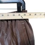 Vintage 90s Charles Klein Leather Pants S Chocolate Brown High Rise Retro Moto Photo 7