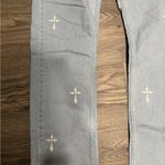 Pretty Little Thing Mom Jeans w/ Cross Embroidery Print 6 NWT Photo 1