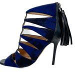 Alexa Wagner Heidi Pony Hair Cage Tassel Zip Stiletto Booties Sandals 37 / US 7 Size 6 Photo 8