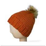 Beanie Hat Adult Orange Brim Boho Slouchy Knitted Winter Ski Handmade Photo 7