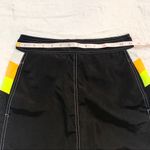 Forever 21 Vintage Y2K Halloween Candy Corn Black Neon Parachute Mini Skirt Size Small Photo 3
