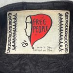 Free People  Blazer Jacket Textured Open Front Fitted Black‎ Size 10 Photo 1