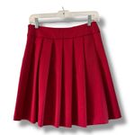 Ann Taylor  Red Pleated A-Line Skirt Size 4 Holidays Christmas Party Photo 1