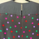 Akris Punto Silk Long Sleeved Multicolored Polka Dot Dress With Pockets Size 8 Photo 5