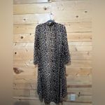 Sterling Kreek Leopard Print Long Sleeve Duster, OS Black Size undefined Photo 0