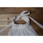 Moon River  Babydoll Halter Neck Blouse Top White Blue Size XS Photo 2