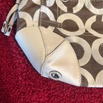 Coach Signature Op Art Peyton Carryall Satchel Style 14515 in Brown and Cream Photo 9