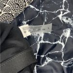 Womens tiered black and white tankini swim top size large Photo 1