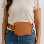 LOFEN Tan Gold Belt Bag • Adjustable Strap • Everyday Crossbody Fanny Pack Photo 0