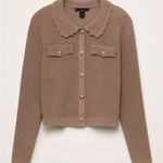 Tahari  Scallop Collar Cardigan With Gold Buttons Photo 1