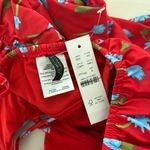 J.Crew NWT Ruched Cutout One-piece Brushed Daisy Print Red Multi Floral Photo 3