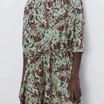 ZARA Structured Blouson Mini Dress Floral Retro Vibes (Size XS) Photo 4