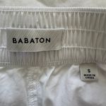 Aritzia Babaton Pants Heritage Poplin Mid-Rise Wide-Leg Elastic Waist White S Photo 7