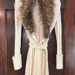 INC  International Concepts cream sweater with fur Photo 0