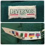 Devernois Paris Vintage 1970s Forest Green Preppy Cardigan Sweater Blazer Size 18 Photo 14