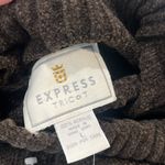 EXPRESS (Tricot) Vintage Oversized Turtleneck Sweater Chenille Brown-Large Photo 3