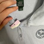 Wild Fable  Baby Blue Lettuce Hem Crop Santa Barbara Country Club Shirt Large Photo 2