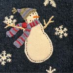 Croft & Barrow Vintage  Snowman Zip Cardigan Sweater Size M Christmas Holiday Photo 5