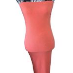 Heart Hips Ribbed Strapless Maxi Sun Dress Vacation Travel Summer Beach Orange Photo 0