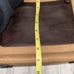 Ralph Lauren Womens Lauren By  Vintage Leather Wool Messenger Bag Photo 9