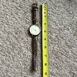 Women’s vintage gold tone vegan leather adjustable watch‎ own size Brown Photo 5